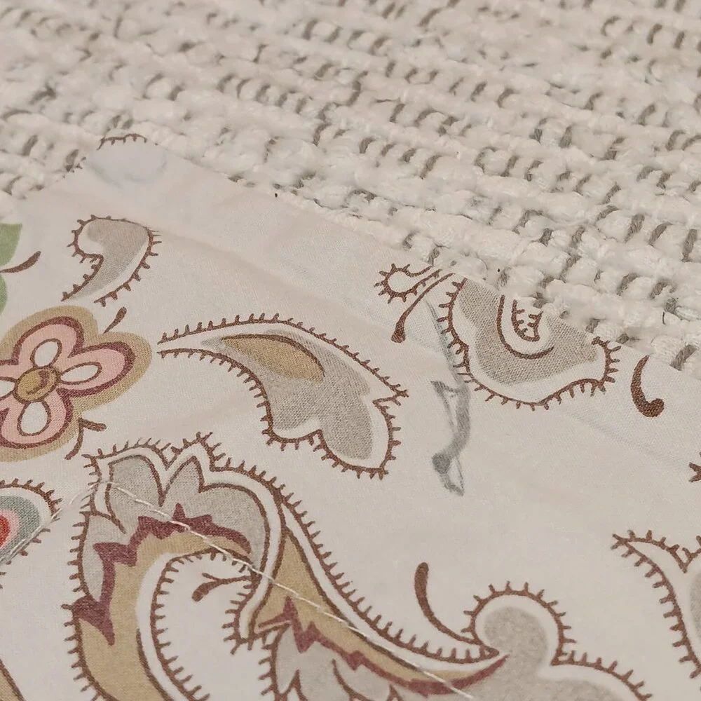 Pottery Barn 'Charlie Paisley' flange border pair of pillowcases Standard size